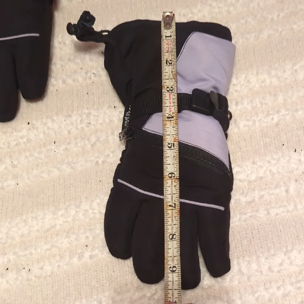 2 Sets Of Small Snow Gloves, 1 Black & Gray Winter, 1 Al